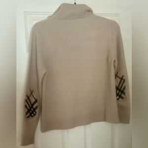 Men Burberry Cream Sweater Small